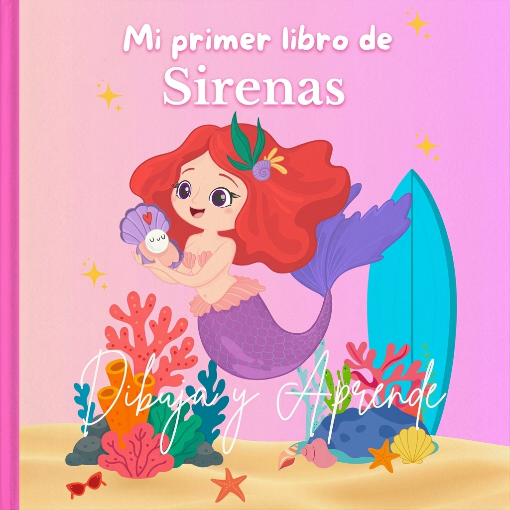 My First Mermaid Book. Draw and Learn - Half Letter - 8 x 10 inches